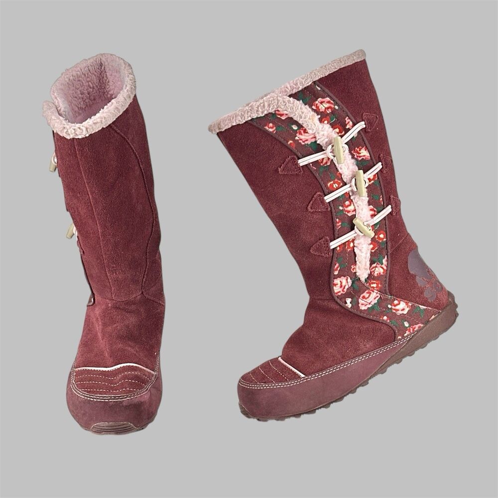 Sorel Suka II Shearling Boots Womens size 4 Pink Suede Non-slip Winter Boots